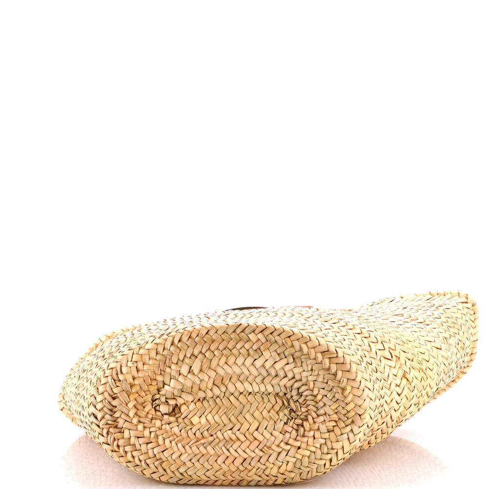 Celine Large Triomphe Basket Shoulder Bag Raffia with Leather - Picture 4 of 7